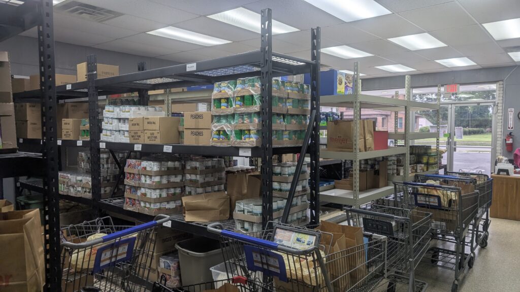 St. Vincent de Paul’s food pantry and community center sit side by side, allowing visitors to access legal services and receive food donations. (Photo by Aditya Thiyag.)