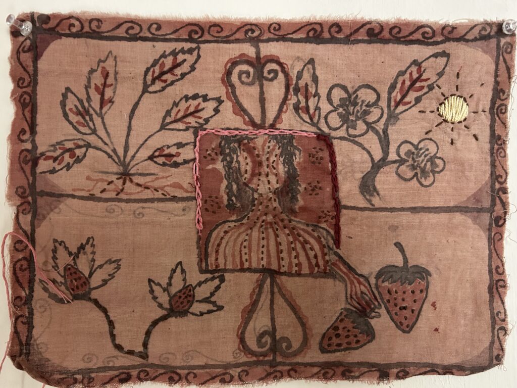 Sukanya Prasad's kalamkari piece. (Photo by Amrutha Kosuru.)